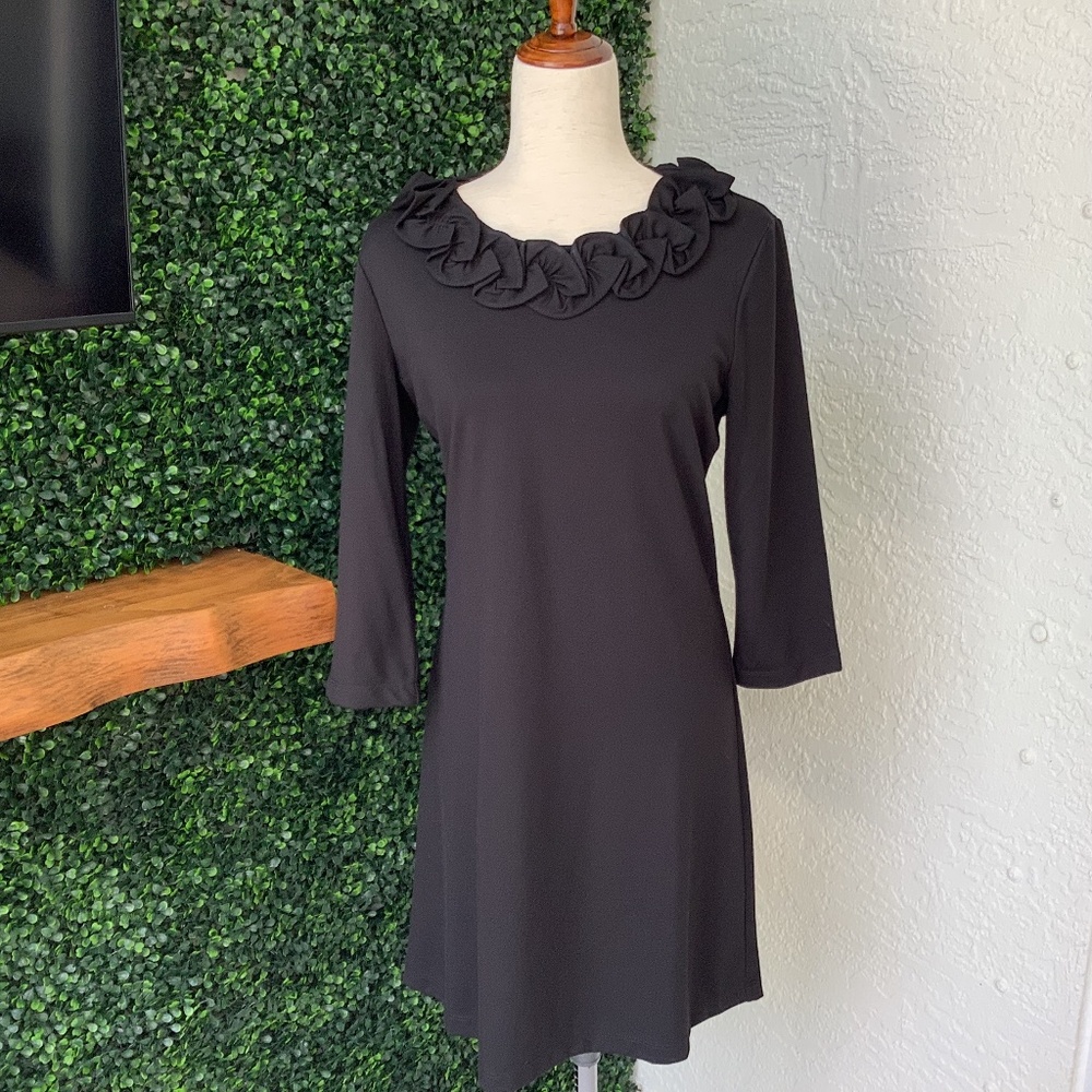 Sailor Sailor, Black Ponte Cricket Shift Dress Size Medium